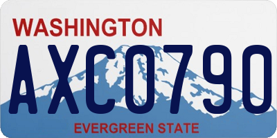 WA license plate AXC0790