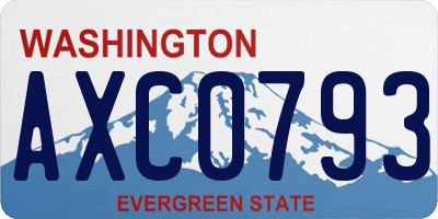 WA license plate AXC0793