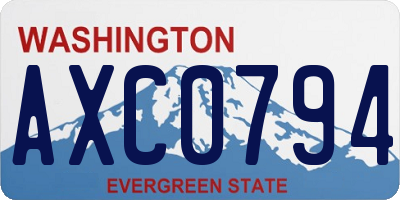 WA license plate AXC0794