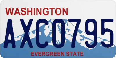 WA license plate AXC0795