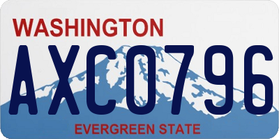 WA license plate AXC0796