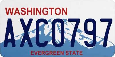 WA license plate AXC0797