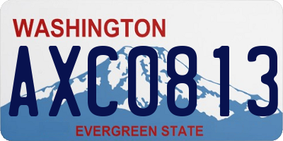 WA license plate AXC0813