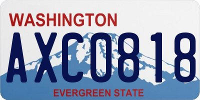 WA license plate AXC0818