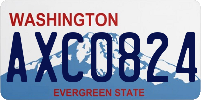 WA license plate AXC0824