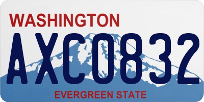 WA license plate AXC0832