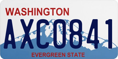 WA license plate AXC0841
