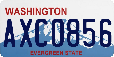 WA license plate AXC0856