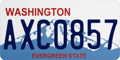 WA license plate AXC0857