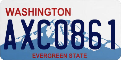 WA license plate AXC0861
