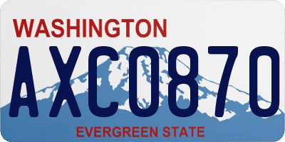 WA license plate AXC0870