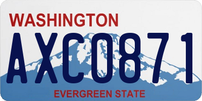 WA license plate AXC0871