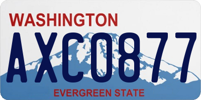 WA license plate AXC0877