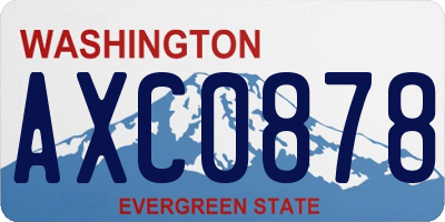 WA license plate AXC0878
