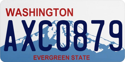 WA license plate AXC0879