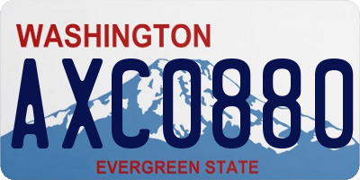 WA license plate AXC0880