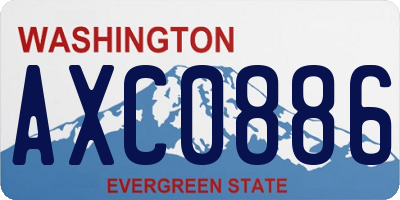 WA license plate AXC0886