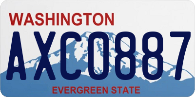 WA license plate AXC0887