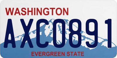 WA license plate AXC0891