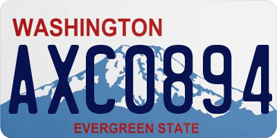 WA license plate AXC0894