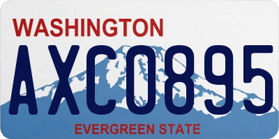 WA license plate AXC0895