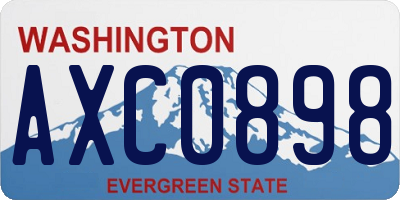 WA license plate AXC0898