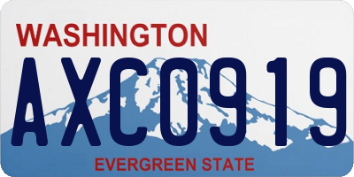 WA license plate AXC0919