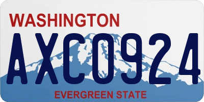 WA license plate AXC0924