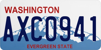 WA license plate AXC0941