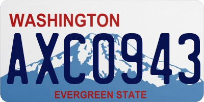WA license plate AXC0943