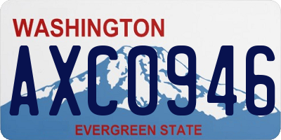 WA license plate AXC0946