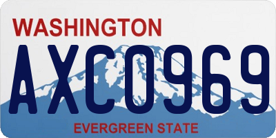 WA license plate AXC0969