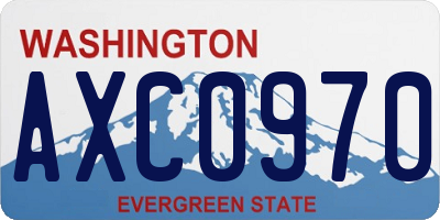 WA license plate AXC0970