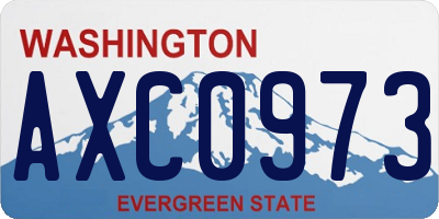 WA license plate AXC0973