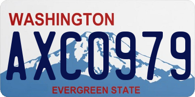 WA license plate AXC0979