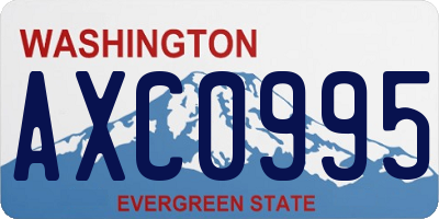 WA license plate AXC0995