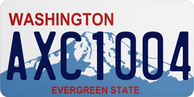 WA license plate AXC1004