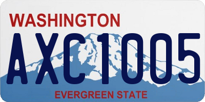 WA license plate AXC1005