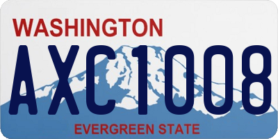 WA license plate AXC1008