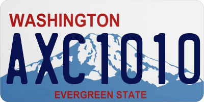 WA license plate AXC1010