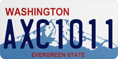 WA license plate AXC1011