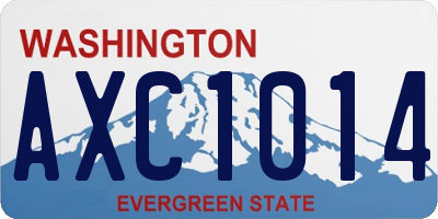 WA license plate AXC1014