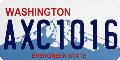 WA license plate AXC1016