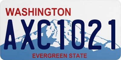 WA license plate AXC1021