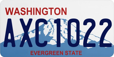 WA license plate AXC1022
