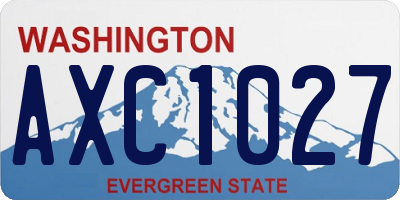 WA license plate AXC1027