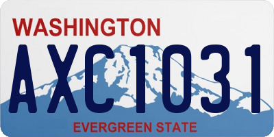 WA license plate AXC1031