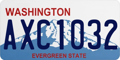 WA license plate AXC1032