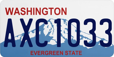 WA license plate AXC1033