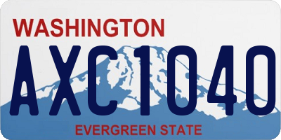 WA license plate AXC1040